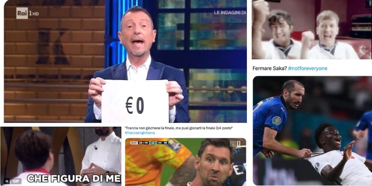"Cattivo Gusto" rovina la rimonta alla Francia: tra Napoleone e Chiellini è boom di ironie e sfottò social