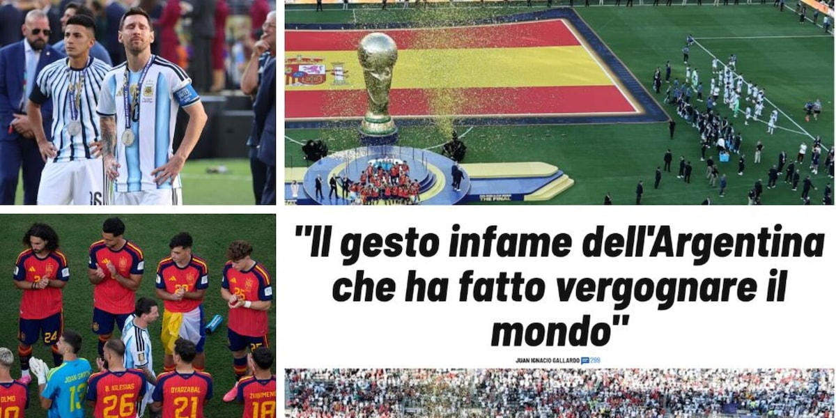 L'Argentina non guarda la premiazione, la reazione furiosa degli spagnoli: "Gesto infame e spregevole"