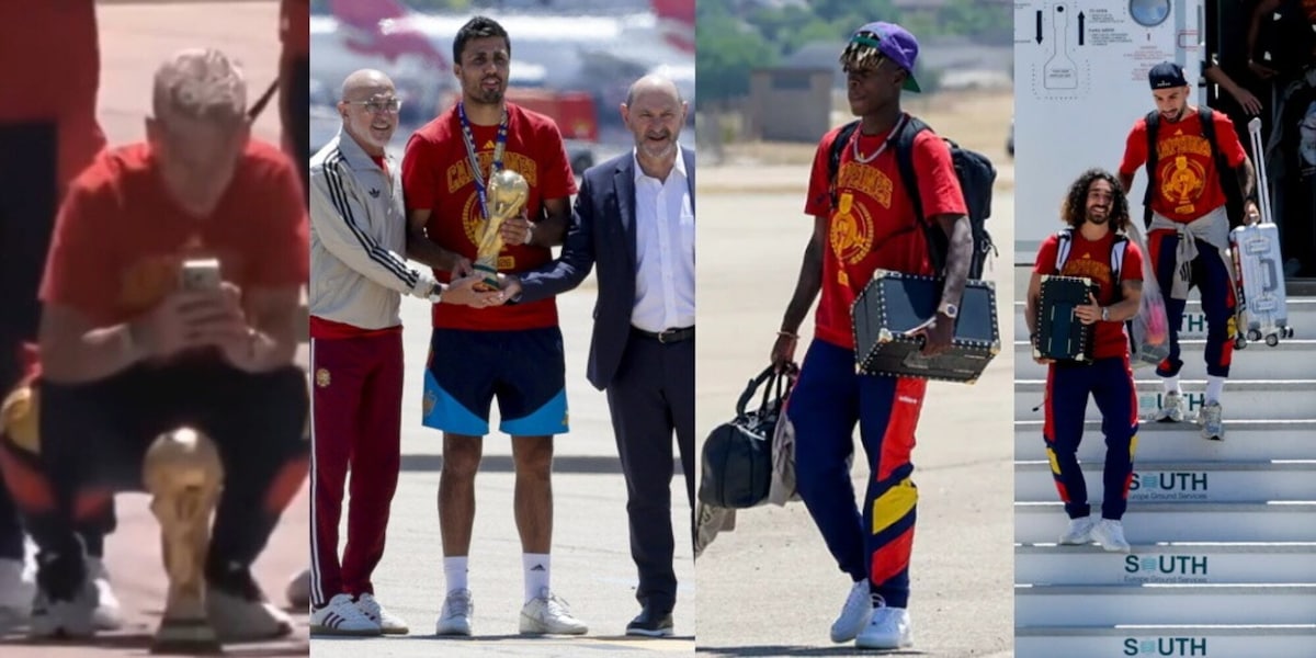 La Spagna ritorna a Madrid con la Coppa del Mondo: tutta la squadra indossa la maglia celebrativa speciale!