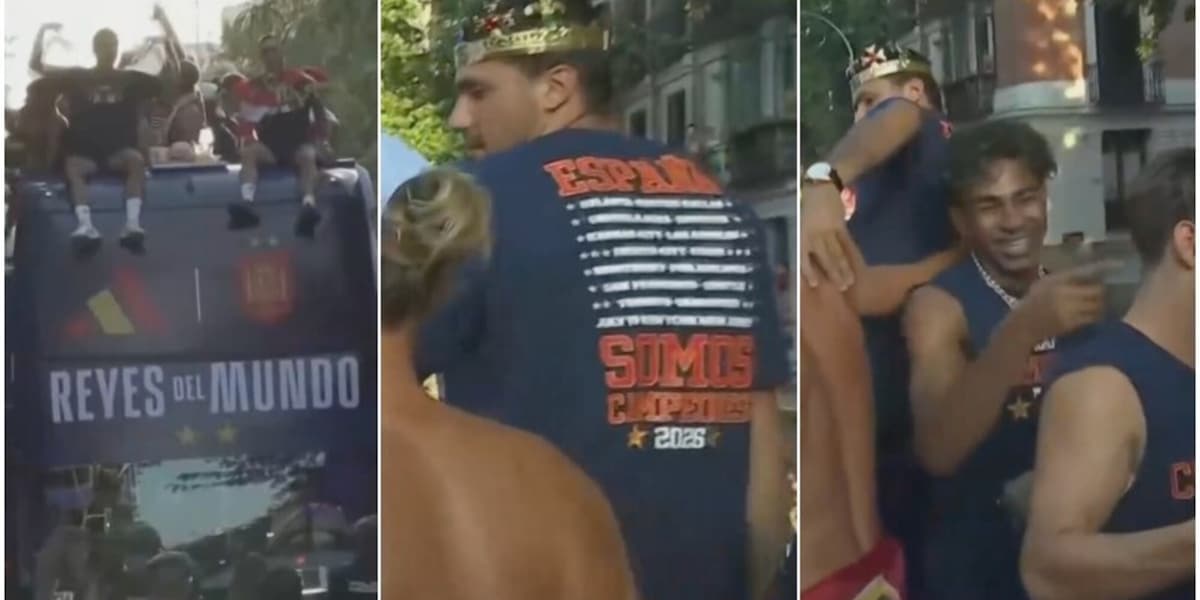 "I re del mondo", delirio a Madrid per la festa sul bus scoperto della Spagna Campione