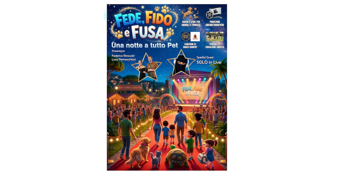 "Fede, Fido & Fusa – Una notte a tutto Pet": una serata speciale dedicata all’amore per gli animali