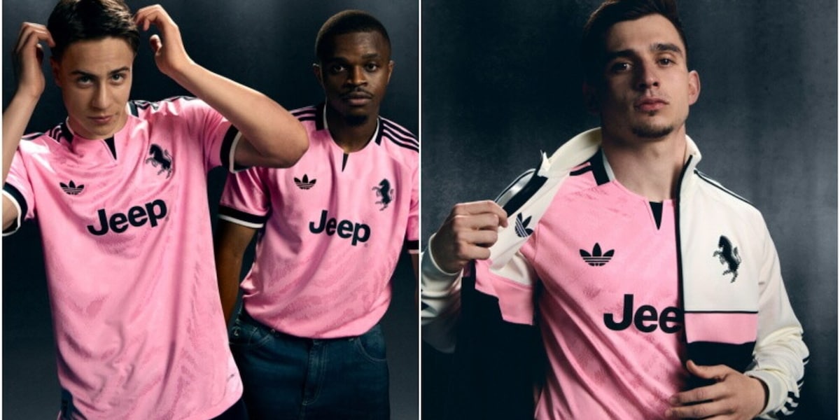 La seconda maglia della Juve è rosa: Yildiz, Thuram e Conceicao in posa per le foto ufficiali