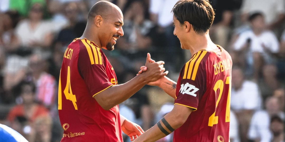 La Roma pareggia con il Cannes: Dybala e Malen rispondono presente. Wesley, espulsione senza senso