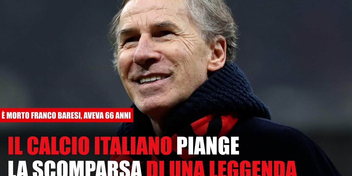 Calcio in lutto, è morto Franco Baresi