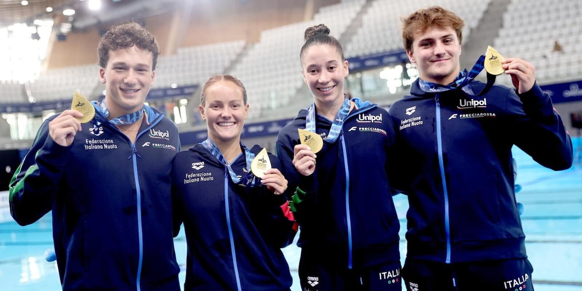 Italia da sogno agli Europei di nuoto: oro nel team event misto