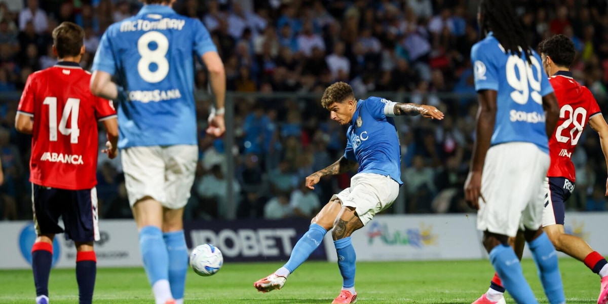 Napoli, non basta Di Lorenzo: un errore di De Bruyne e Meret costringe Allegri al pareggio contro il Celta Vigo