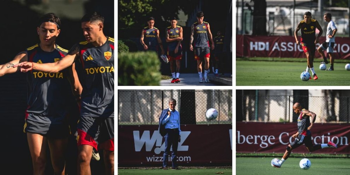 Molina e la Roma si allenano a Trigoria sotto gli occhi del nuovo Ceo. E Dybala indica la via