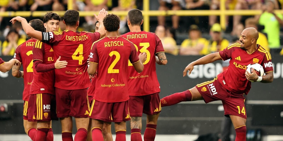 LIVE Dortmund-Roma: prima i gol di Dybala e Cristante, poi Ryerson accorcia