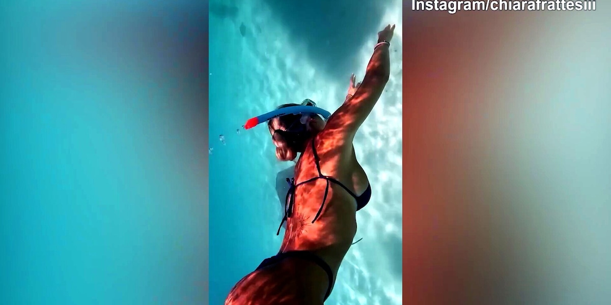 Chiara Frattesi, immersione a contatto con i delfini