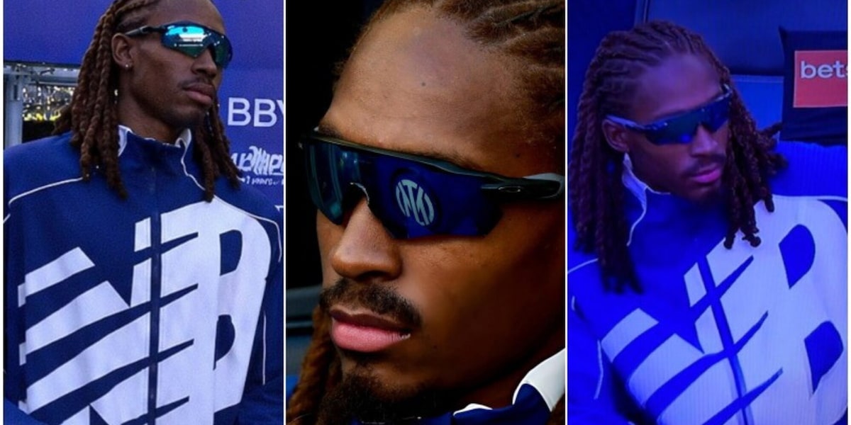 Occhiali a specchio e felpona brandizzata: Spence e il sobrio look mostrato in tribuna a San Siro FOTO