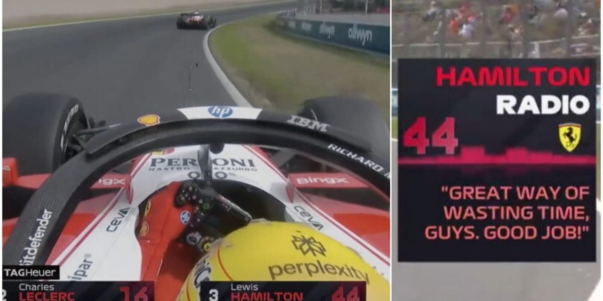 Rabbia Hamilton, Leclerc non entra al box e lui se la prende con la Ferrari: "Bella strategia per rallentarmi"