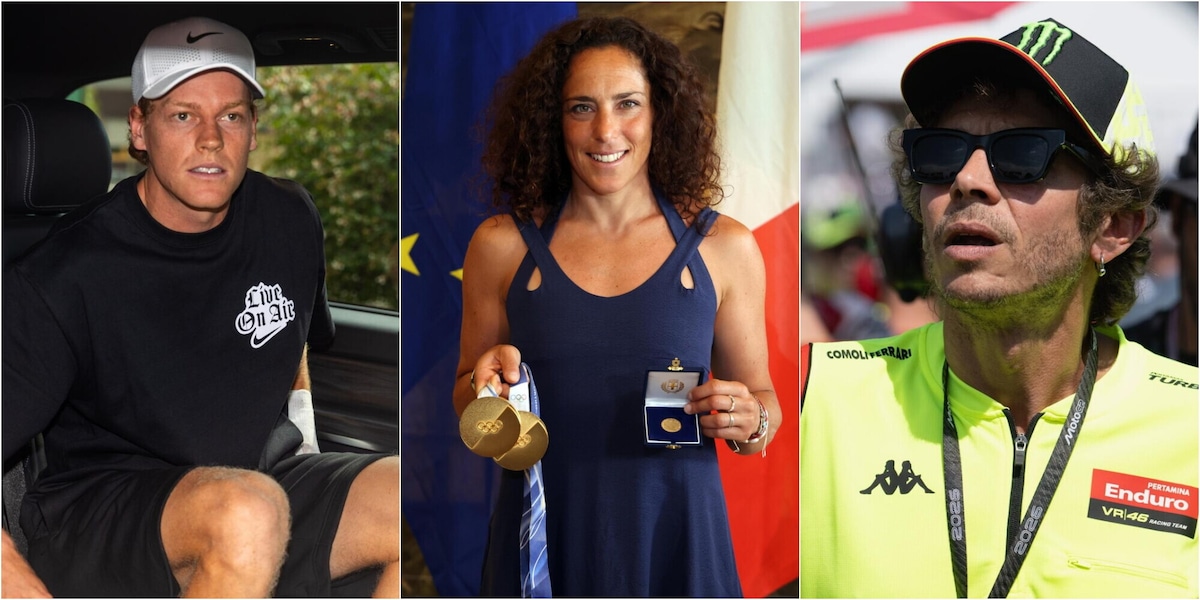 Sinner dall'amico Kimi Antonelli, poi Valentino Rossi e Brignone: tutti i vip al Gp di Monza