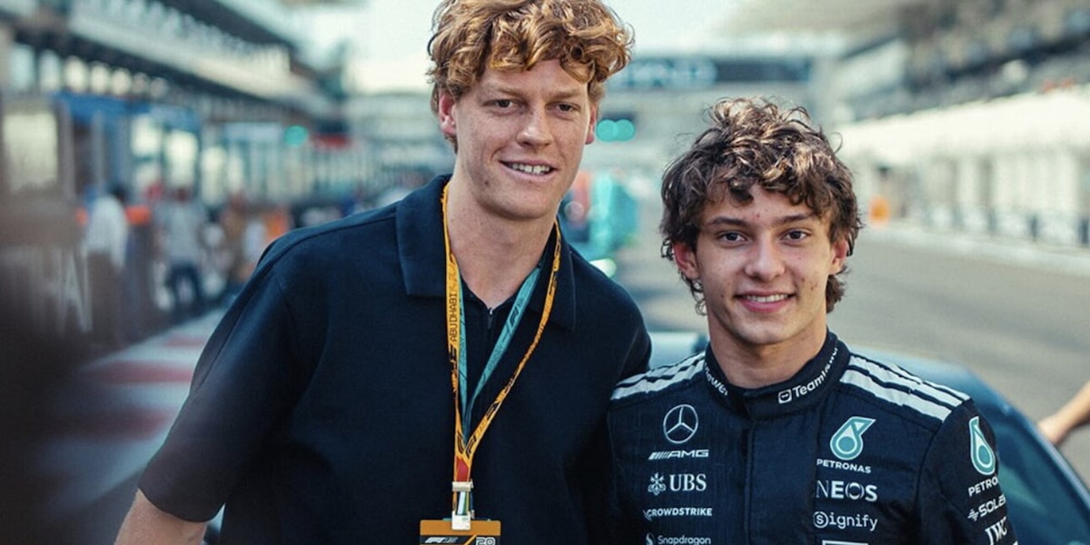 Sinner dall'amico Kimi Antonelli, poi Valentino Rossi e Brignone: tutti i vip al Gp di Monza