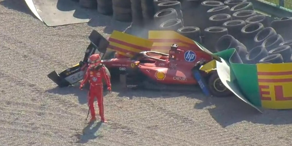 LIVE Gp Monza: Leclerc, che disastro. Prima scintille con Hamilton, poi va a muro. Charles sta bene