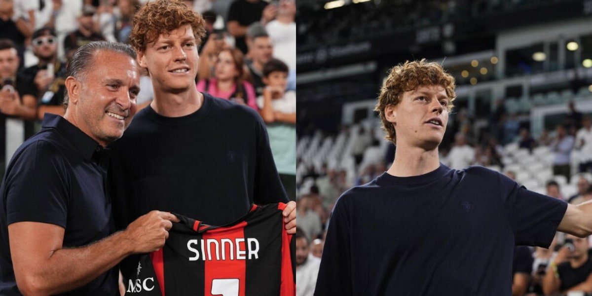 Sorrisi a bordocampo e applausi dallo Stadium: Sinner ospite speciale di Juve-Milan