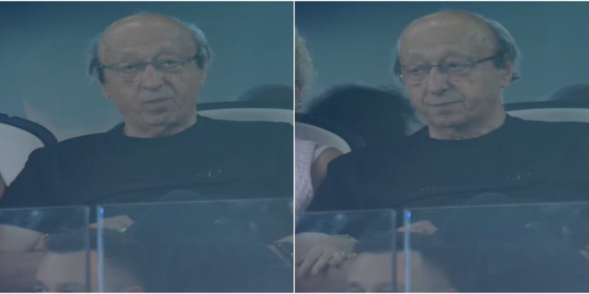 Allo Stadium spunta anche Luciano Moggi: in tribuna per vedere Juve-Milan