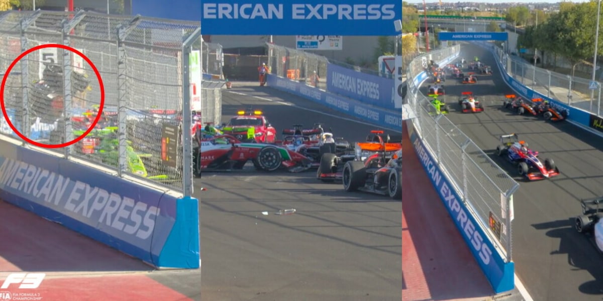 Caos al Madring, maxi incidente al primo giro della gara di F3: sette piloti coinvolti!