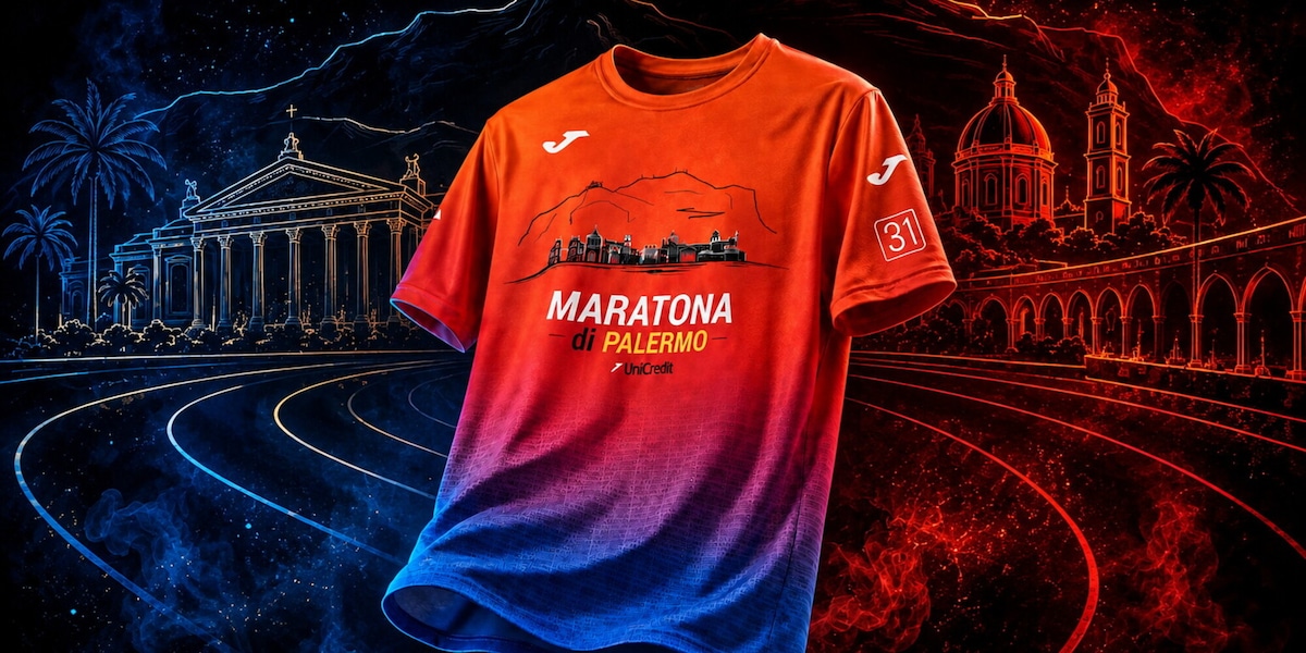 Maratona di Palermo 2026, la maglia racconta la città