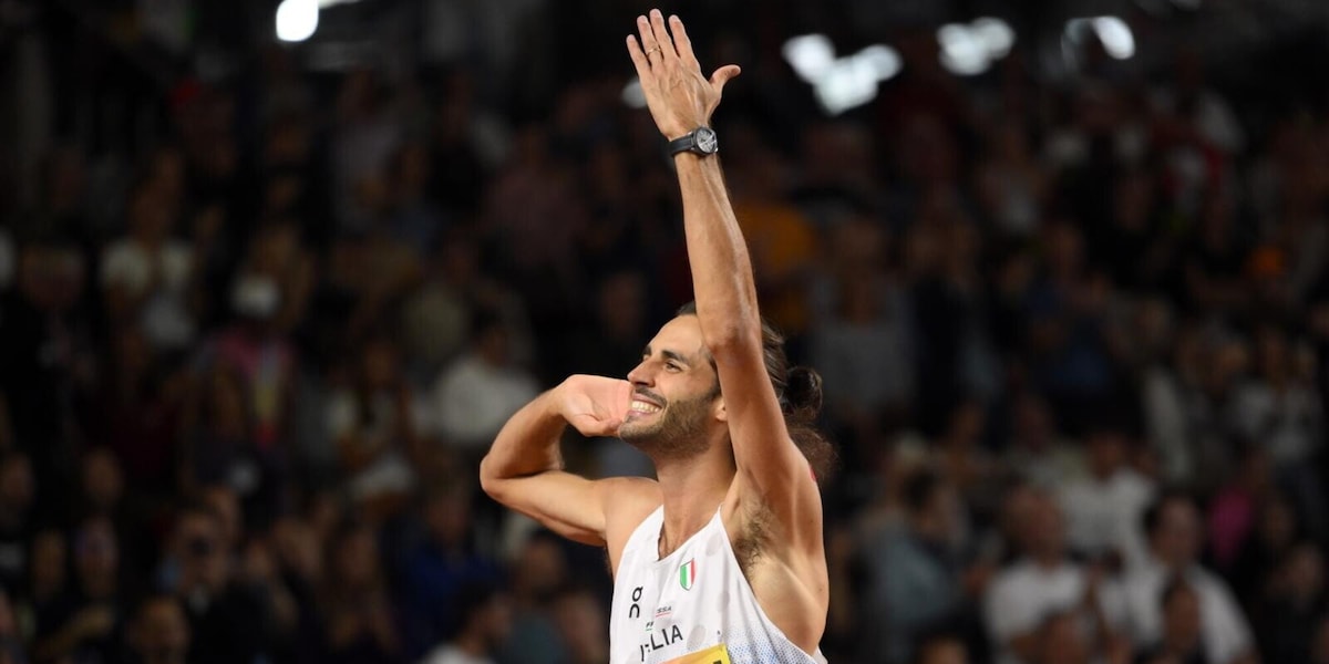 Incredibile Tamberi: salto da record e vince l'Ultimate Championship. Poi corre dalla moglie e... beve una birra!