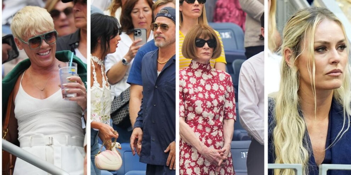 Brad Pitt innamorato, Lindsey Vonn al top e Anna Wintour come sempre: Us Open, quanti vip per la finale FOTO