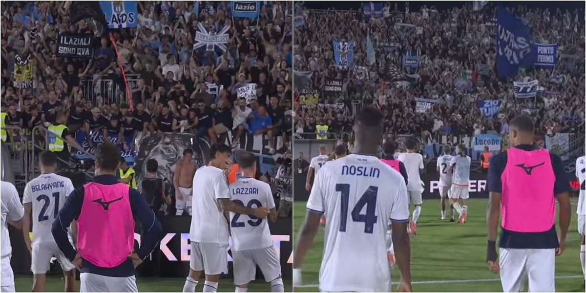 Lazio prima in classifica, la festa dei giocatori con i tifosi a Venezia FOTO