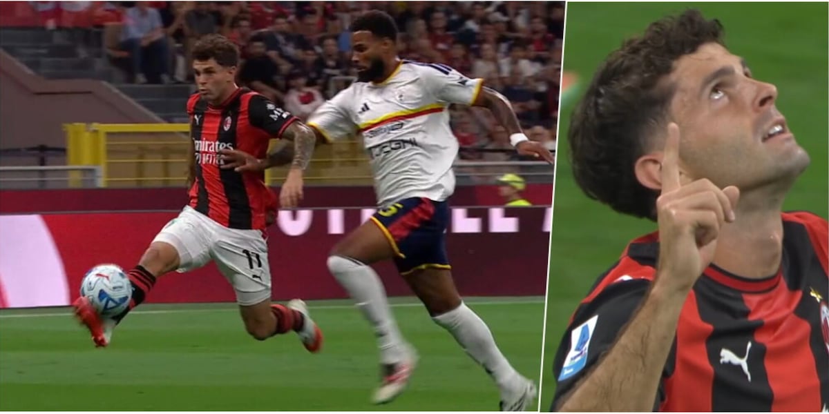 Pulisic da urlo, lo stop al volo sul gol contro il Lecce è da fantascienza: i tifosi del Milan in estasi