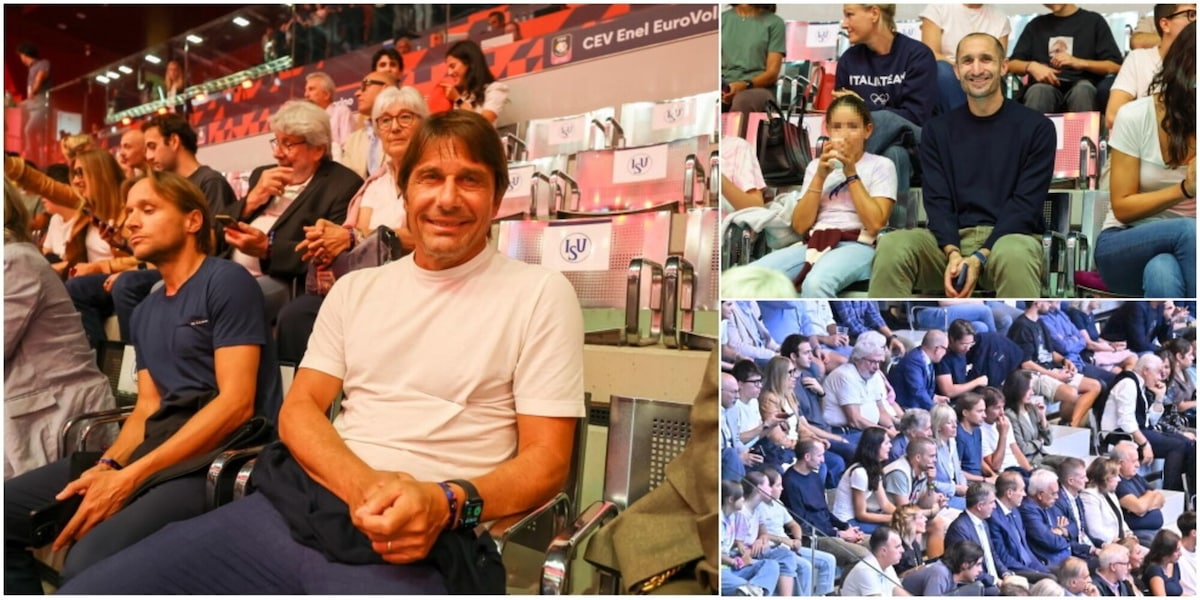 Quanta Juve a tifare l'Italvolley a Torino: ecco Conte, Chiellini e... Cambiaso