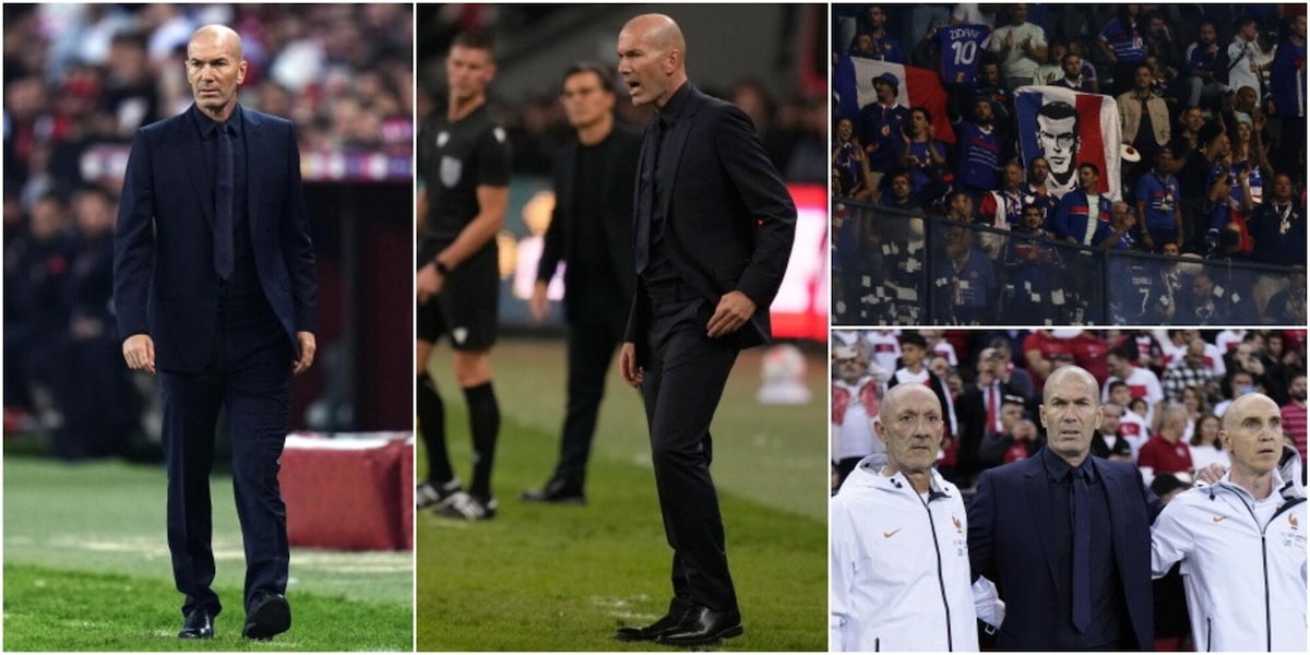 Zidane debutta sulla panchina della Francia: l'emozione durante la Marsigliese, la carica in panchina nel match con la Turchia