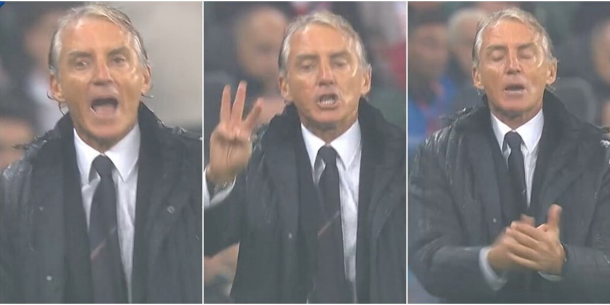 Italia sul 4-1 con la Turchia ma Mancini è una furia: il gesto dalla panchina per Cambiaghi