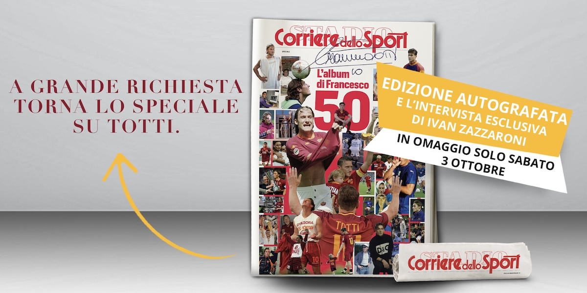 Totti, a grande richiesta torna “L’album di Francesco”: sabato in edicola solo con il Corriere dello Sport-Stadio
