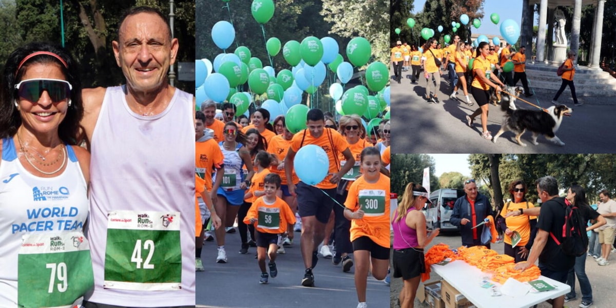 Lo spettacolo della Walk Run di Rom-E: tutte le foto della maratonina nel verde di Villa Borghese
