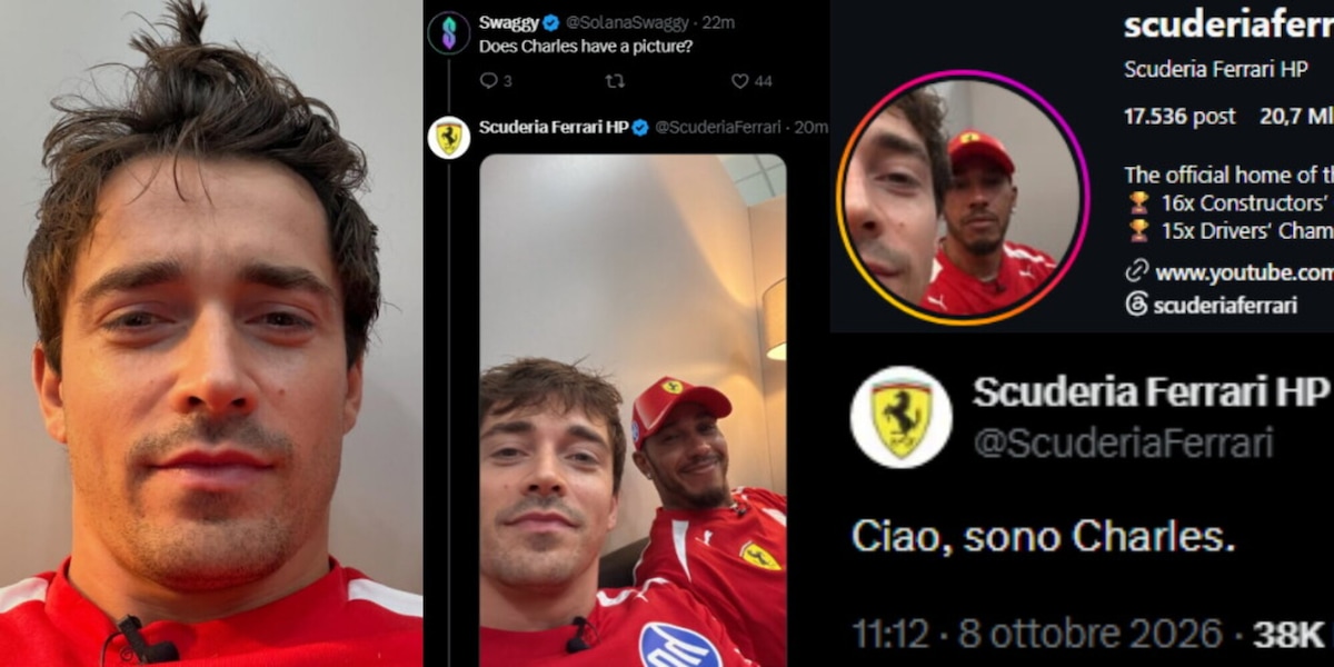 Leclerc prende controllo dei social della Ferrari: tra foto e post divertenti, i tifosi impazziscono