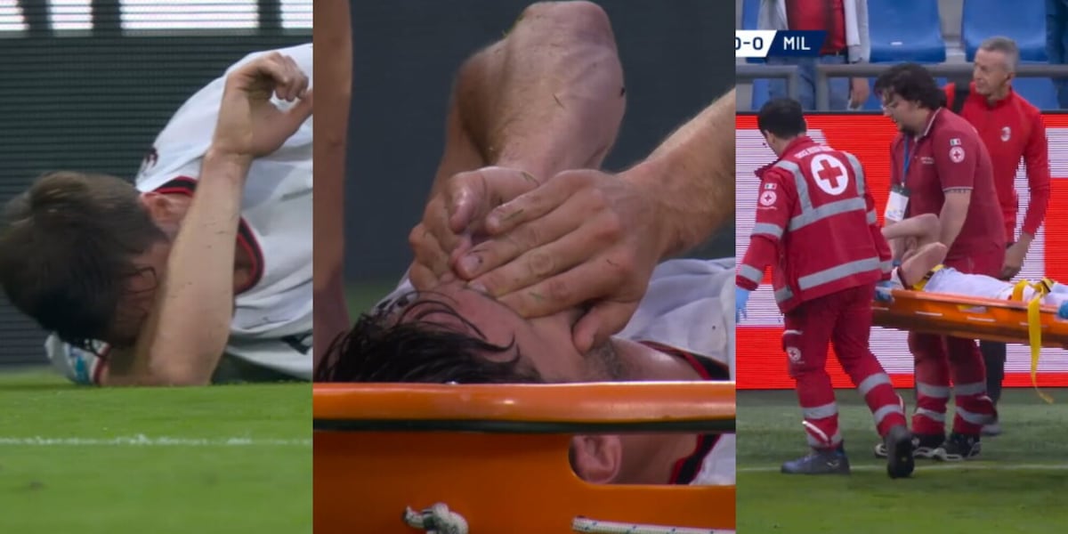 Le lacrime e l'uscita dal campo in barella: il ritorno in campo di Gabbia dura solo 17 minuti e finisce malissimo FOTO