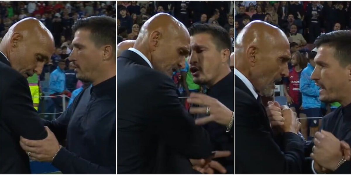 Che scintille tra Spalletti e Pisacane a fine partita! Rosso per entrambi FOTO