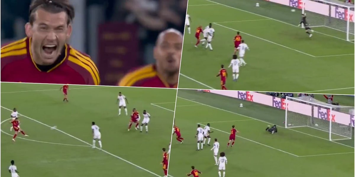 De Roon sblocca Roma-Real Madrid con una magia: il tiro da fuori e il boato dell'Olimpico