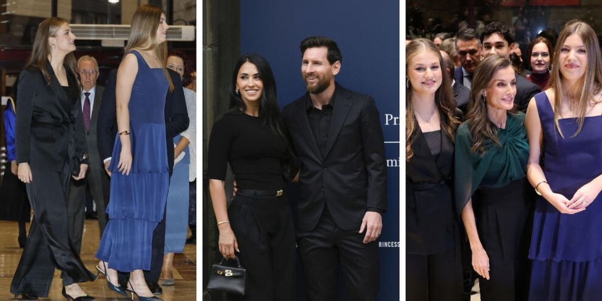 Leonor e Sofia di Spagna conquistano tutti con i loro look. E l'attesa per l'incontro con Messi è alle stelle FOTO