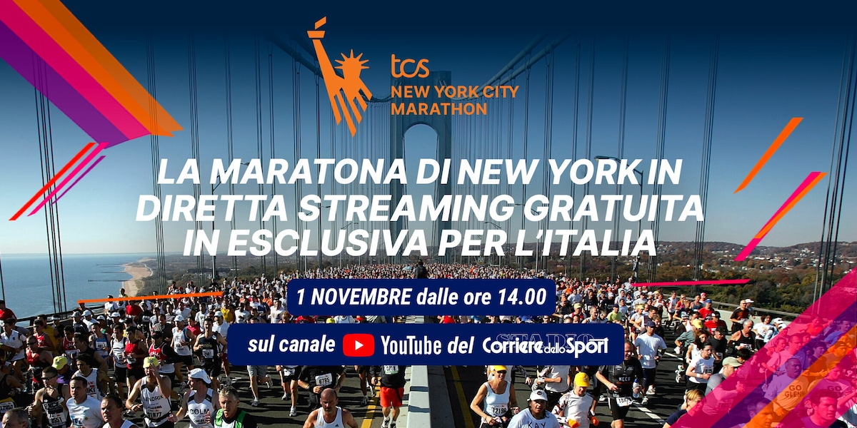 Maratona di New York, diretta streaming in chiaro su sito e canale YouTube di Corriere dello Sport