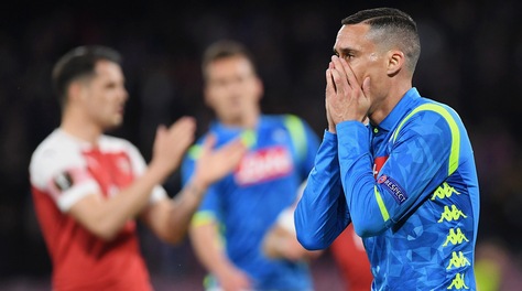 Napoli-Arsenal 0-1: basta Lacazette, Ancelotti eliminato