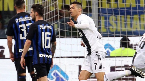 Inter-Juve 1-1: Cristiano Ronaldo risponde a Nainggolan