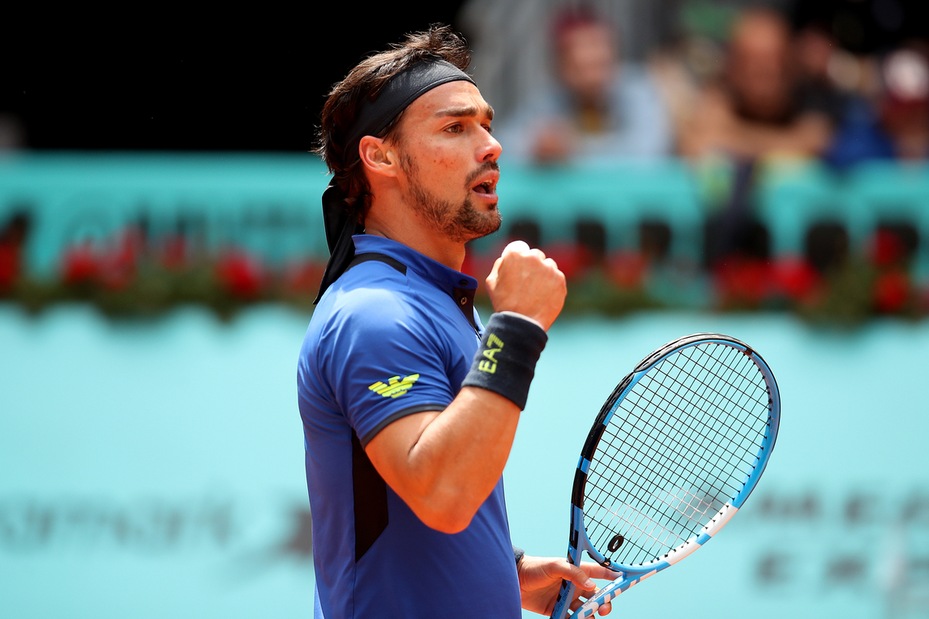 Tennis, Madrid: Millman battuto, Fognini raggiunge gli ottavi