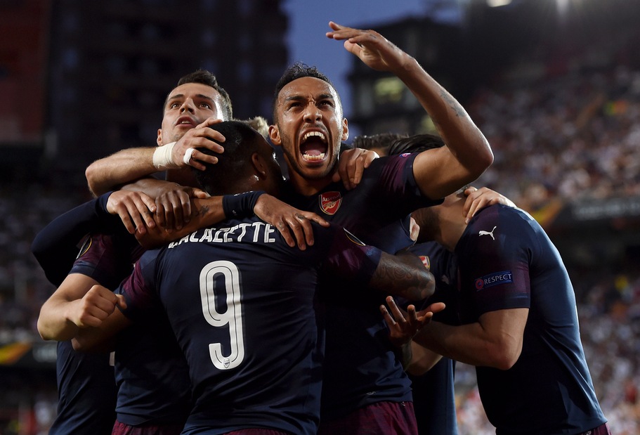 Arsenal in finale: Aubameyang schianta il Valencia