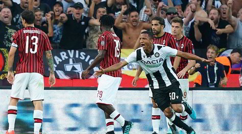 Udinese-Milan 1-0: Becao beffa Giampaolo