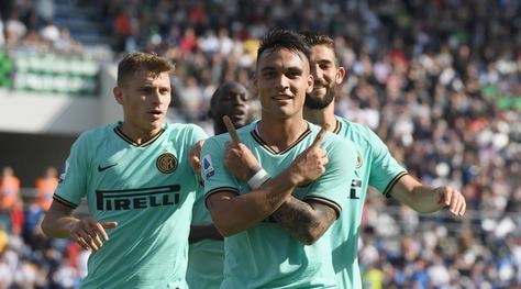 Sassuolo-Inter 3-4: doppiette Lautaro e Lukaku, Conte a -1 da Sarri