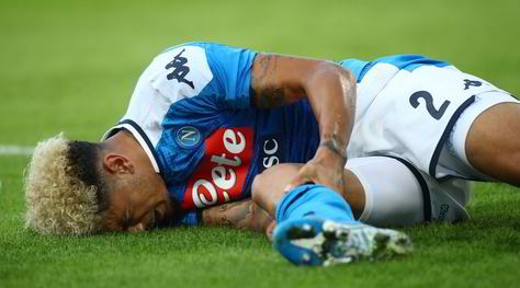 Napoli, per Malcuit grave infortunio: lesione del crociato