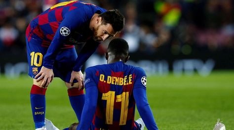 Barcellona, Dembélé finisce ko: salta l'Inter