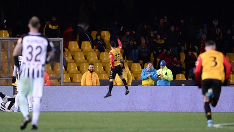 Benevento-Ascoli 4-0, Sau scatenato con una tripletta