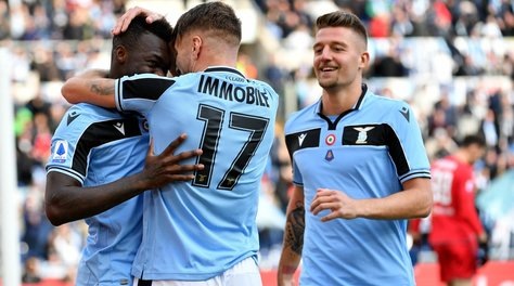 Lazio-Spal 5-1: doppiette per Immobile e Caicedo