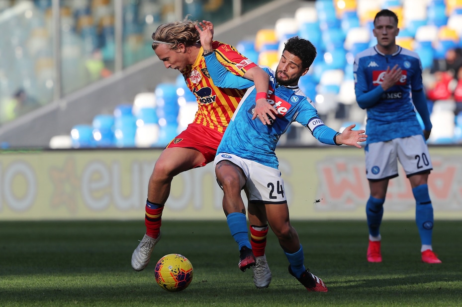 Napoli-Lecce 2-3, il tabellino