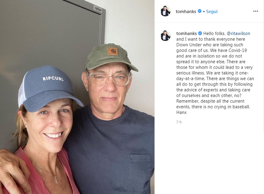Coronavirus, la malattia di Tom Hanks: "Grazie a chi ci aiuta"