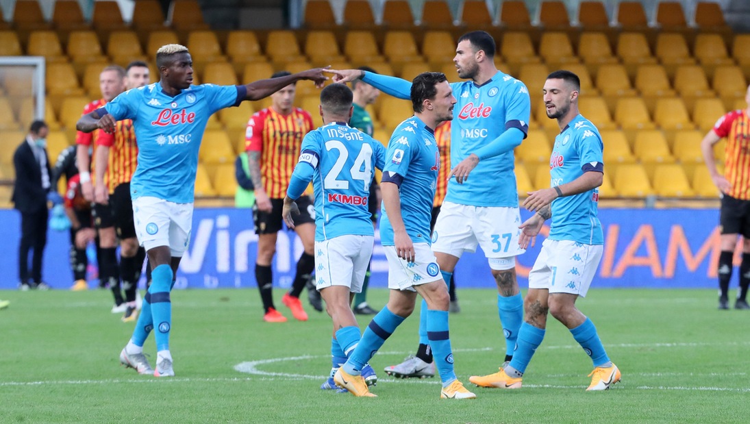 Benevento-Napoli 1-2: decide Petagna nello show dei fratelli Insigne